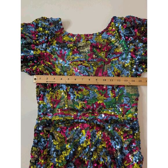 Ivy City Co Sequined Puff Sleeve Jumpsuit Size Small - Picture 8 of 10